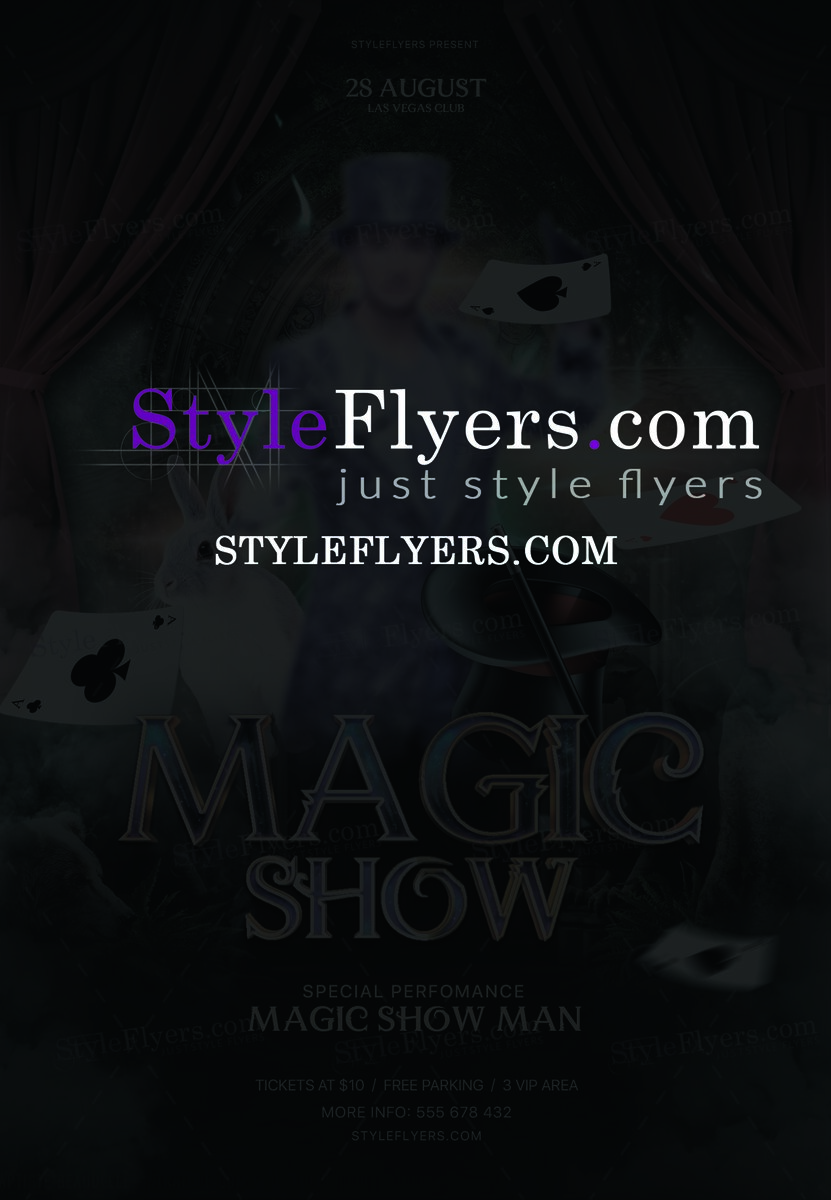Magic Show PSD Flyer Template