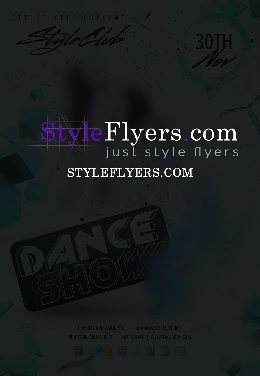 dance show PSD Flyer Template
