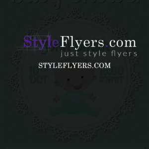 baby shower PSD Flyer Template