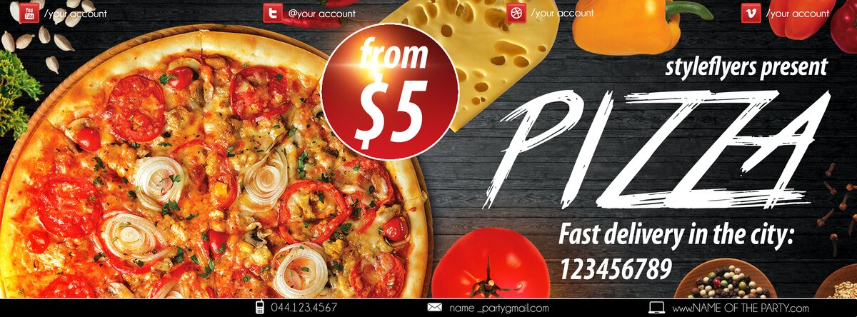 pizza PSD Flyer Template