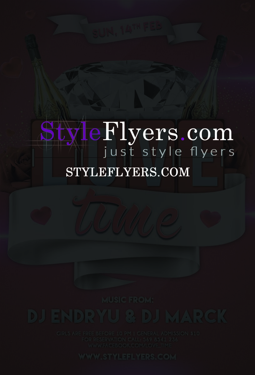 love time PSD Flyer Template