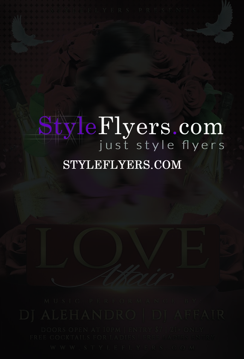 love affair PSD Flyer Template