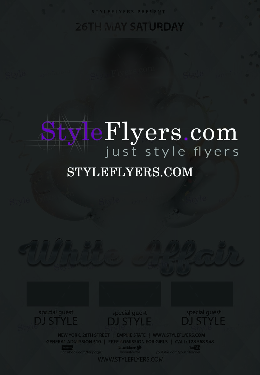 White affair PSD Flyer Template