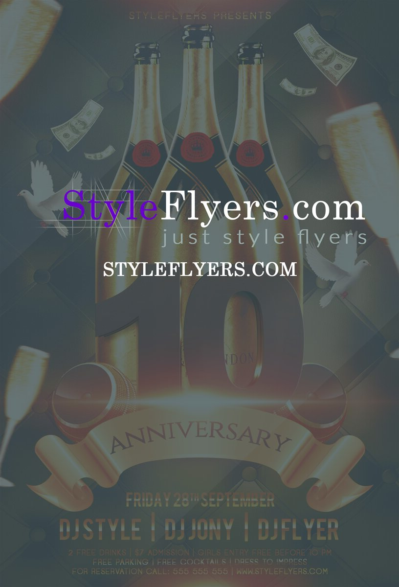 anniversary party PSD Flyer Template