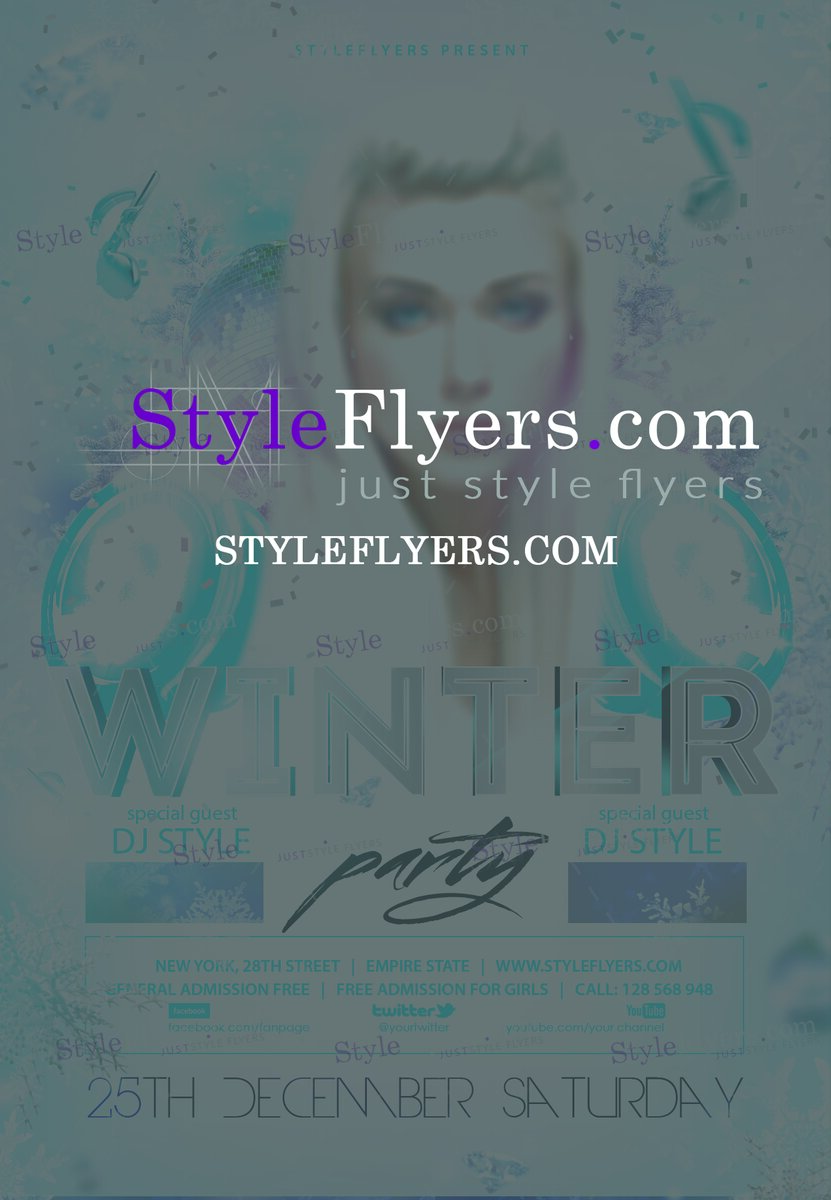 winter party PSD Flyer Template