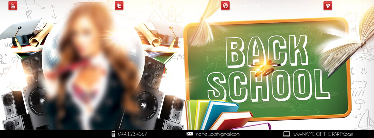 back to school PSD Flyer Template