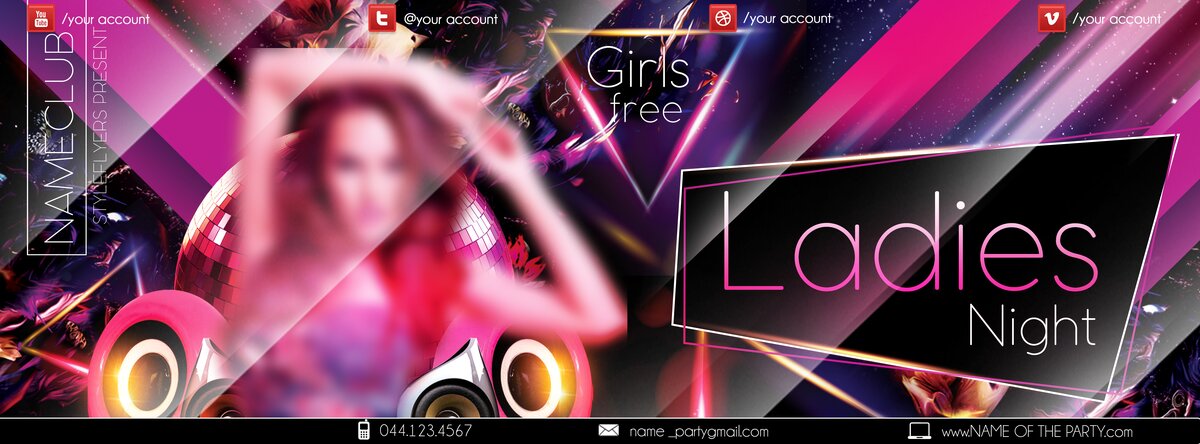 Ladies Night1 PSD Flyer Template