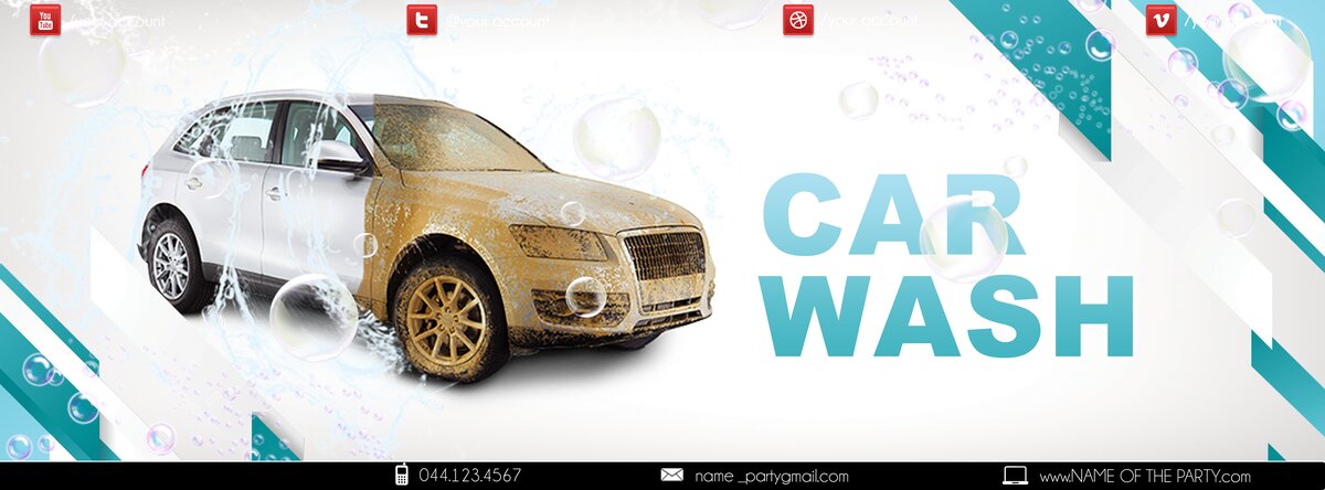 car wash PSD Flyer Template