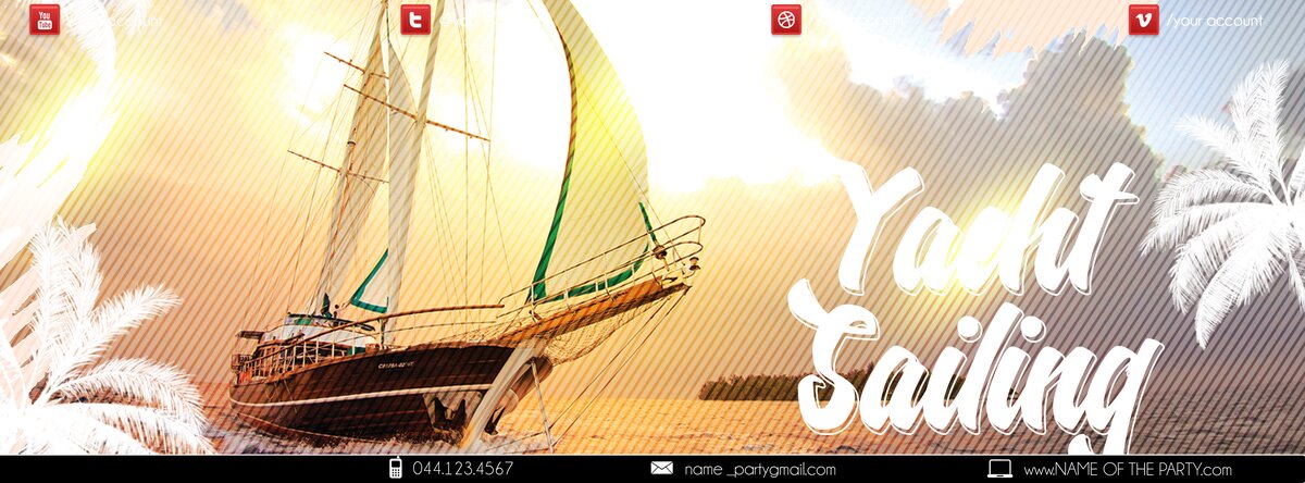 Yacht Sailing PSD Flyer Template