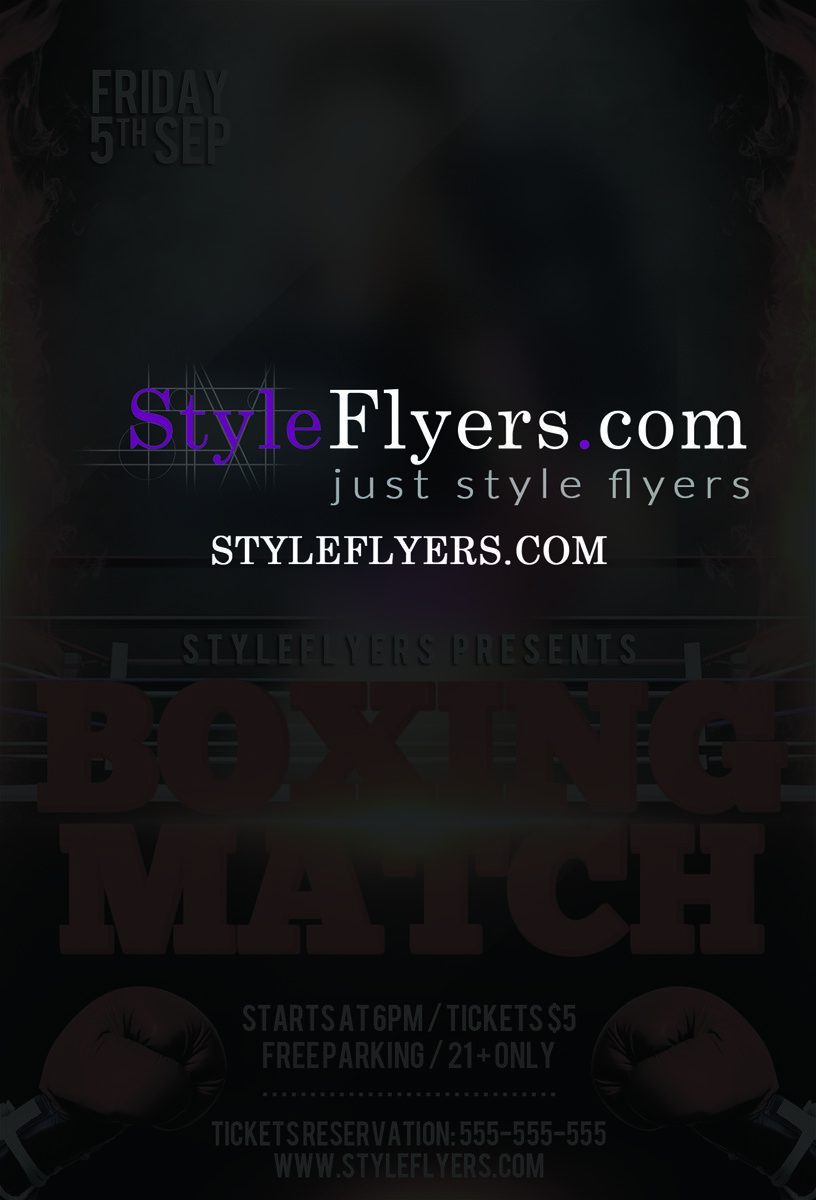 Boxing Match PSD Flyer Template