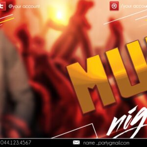 music night PSD Flyer Template