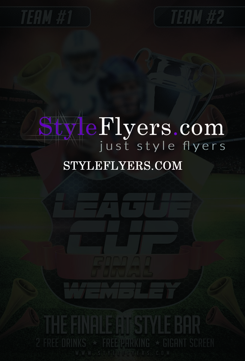 League Cup final PSD Flyer Template