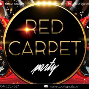 red carpet party PSD Flyer Template