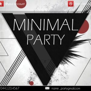 minimal party PSD Flyer Template