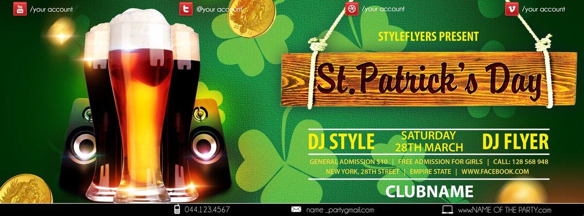 St. Patricks Day4 PSD Flyer Template