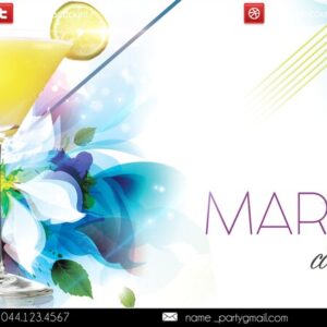 Margaritas cocktail night PSD Flyer Template