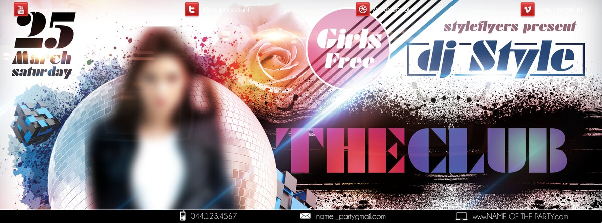 the club PSD Flyer Template