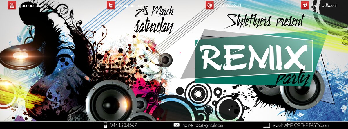 remix party flyer