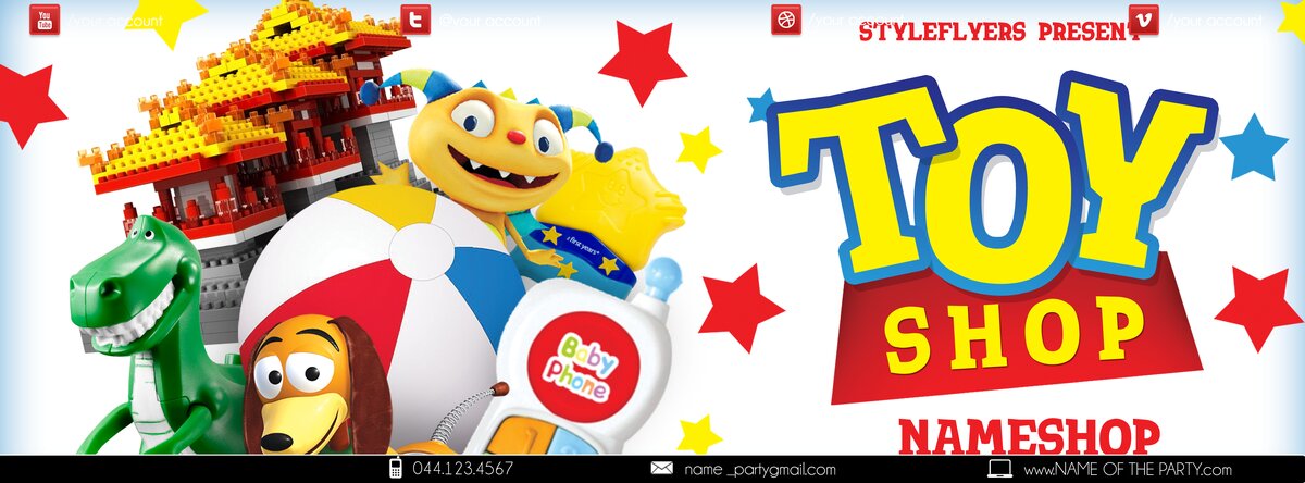 toy shop PSD Flyer Template