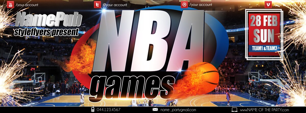 NBA Games PSD Flyer Template