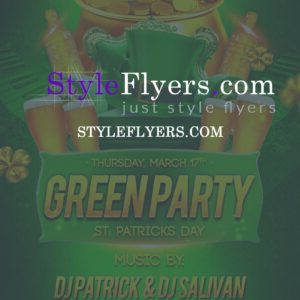 Green Party PSD Flyer Template