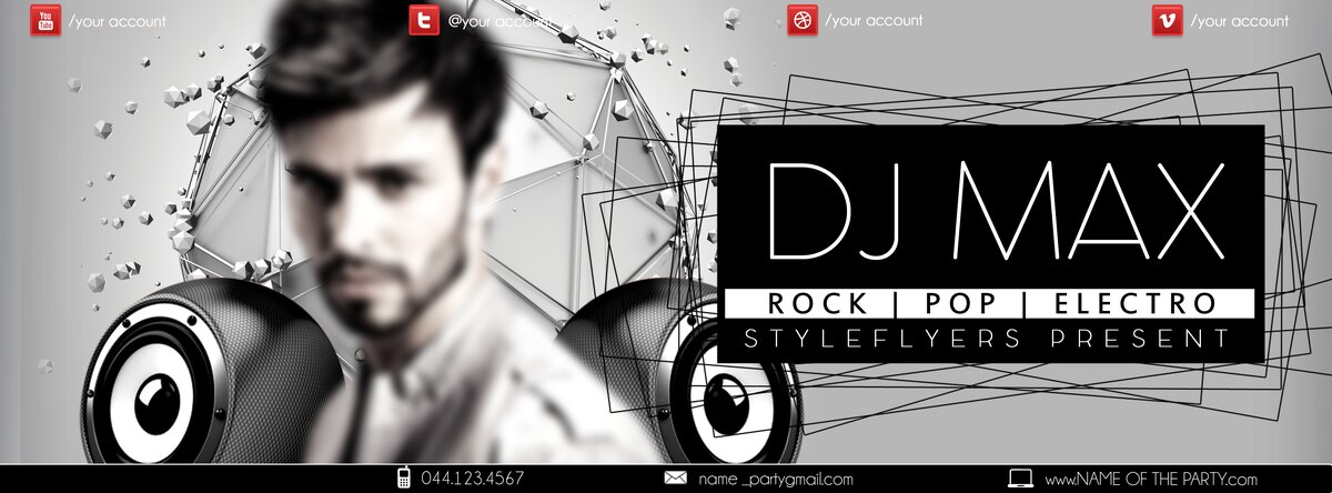 dj max PSD Flyer Template