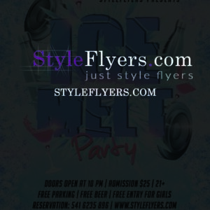 Ice melt party PSD Flyer Template