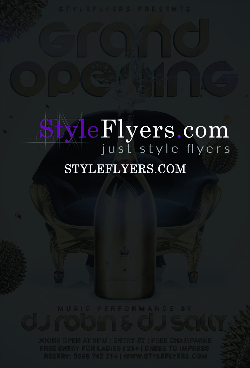 grand opening PSD Flyer Template