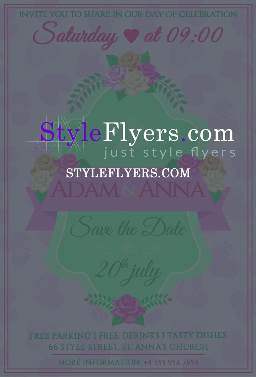 wedding PSD Flyer Template
