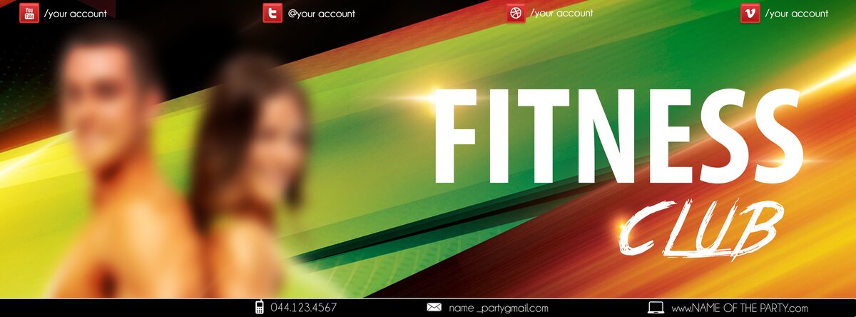 fitness club PSD Flyer Template