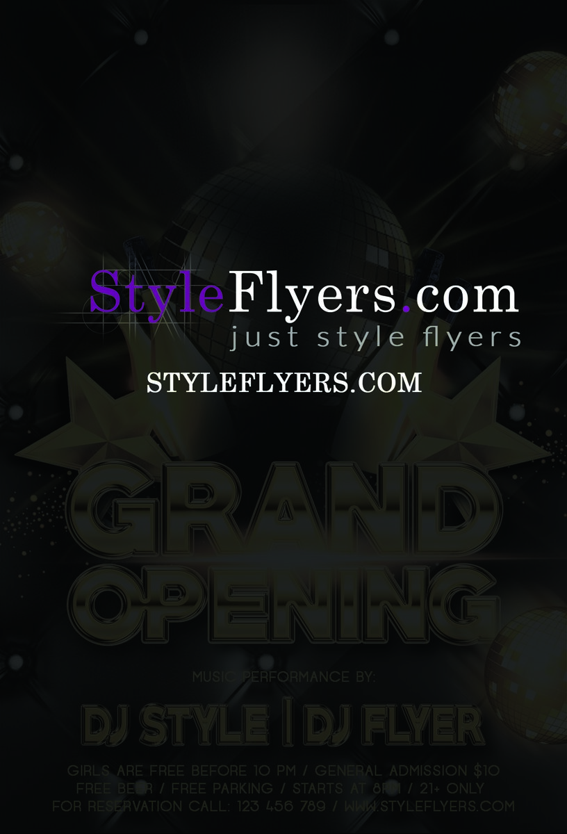 Grand opening PSD Flyer Template