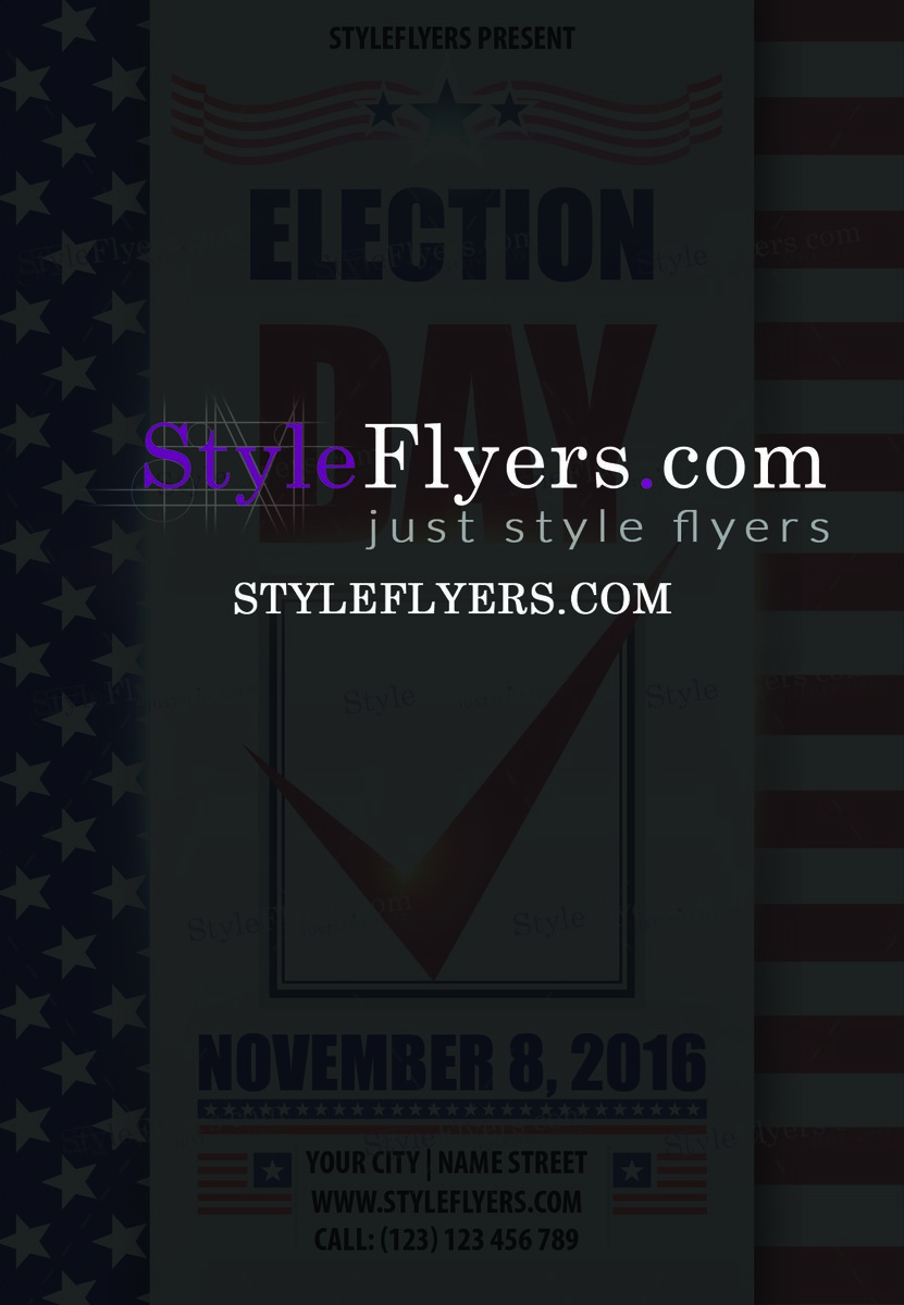 Election Day PSD Flyer Template