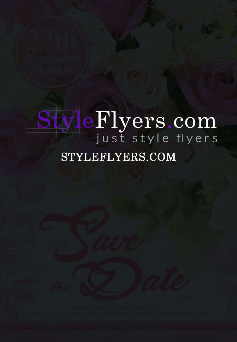 save the dta PSD Flyer Template