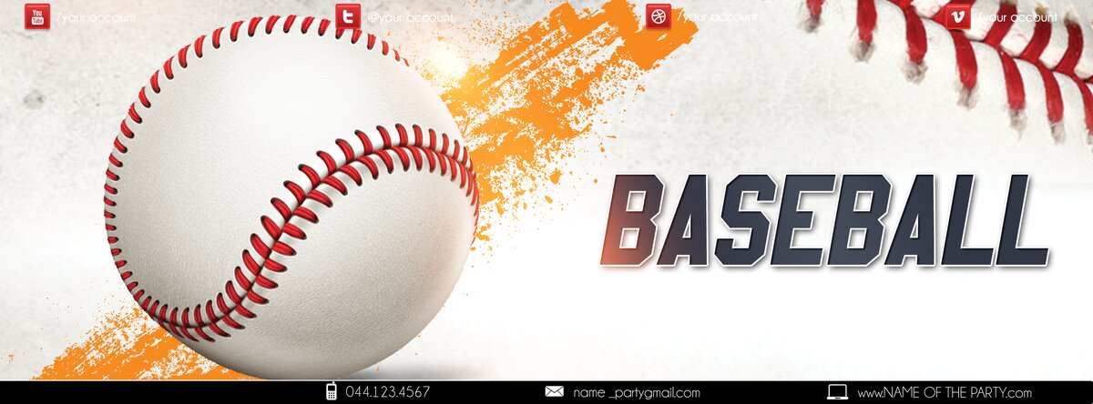 Baseball PSD Flyer Template