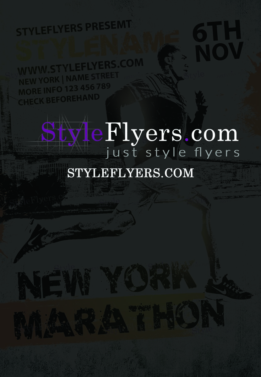 New York Marathon PSD Flyer Template