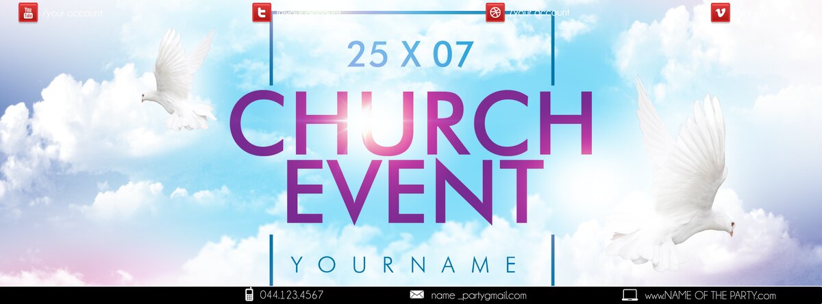 Church Event PSD Flyer Template