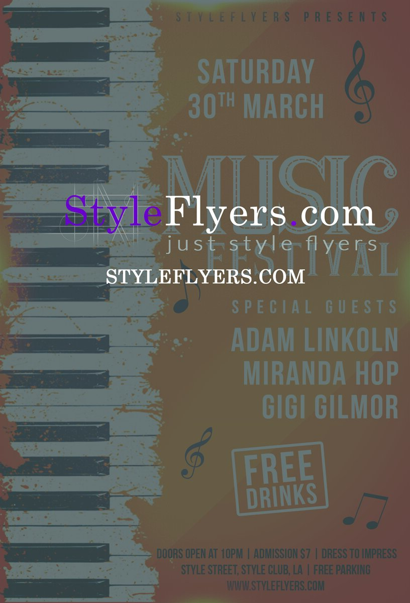 music festival PSD Flyer Template