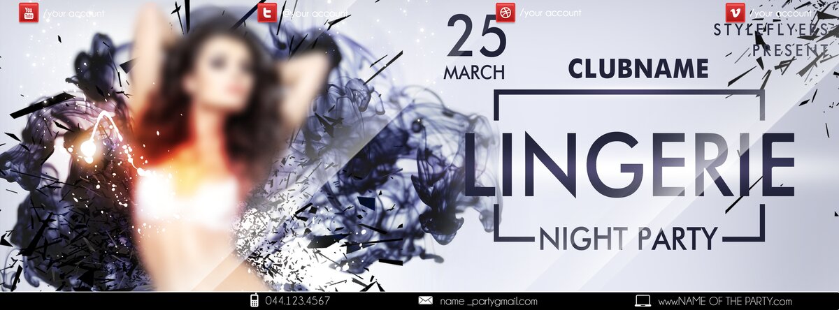 lingerie night party flyer