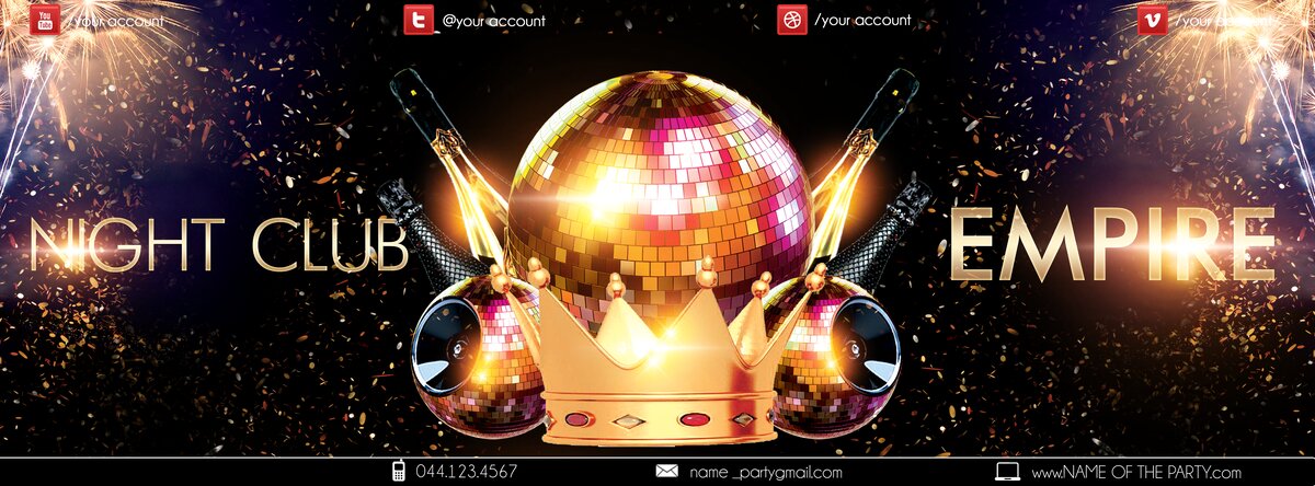 Night club empire PSD Flyer Template