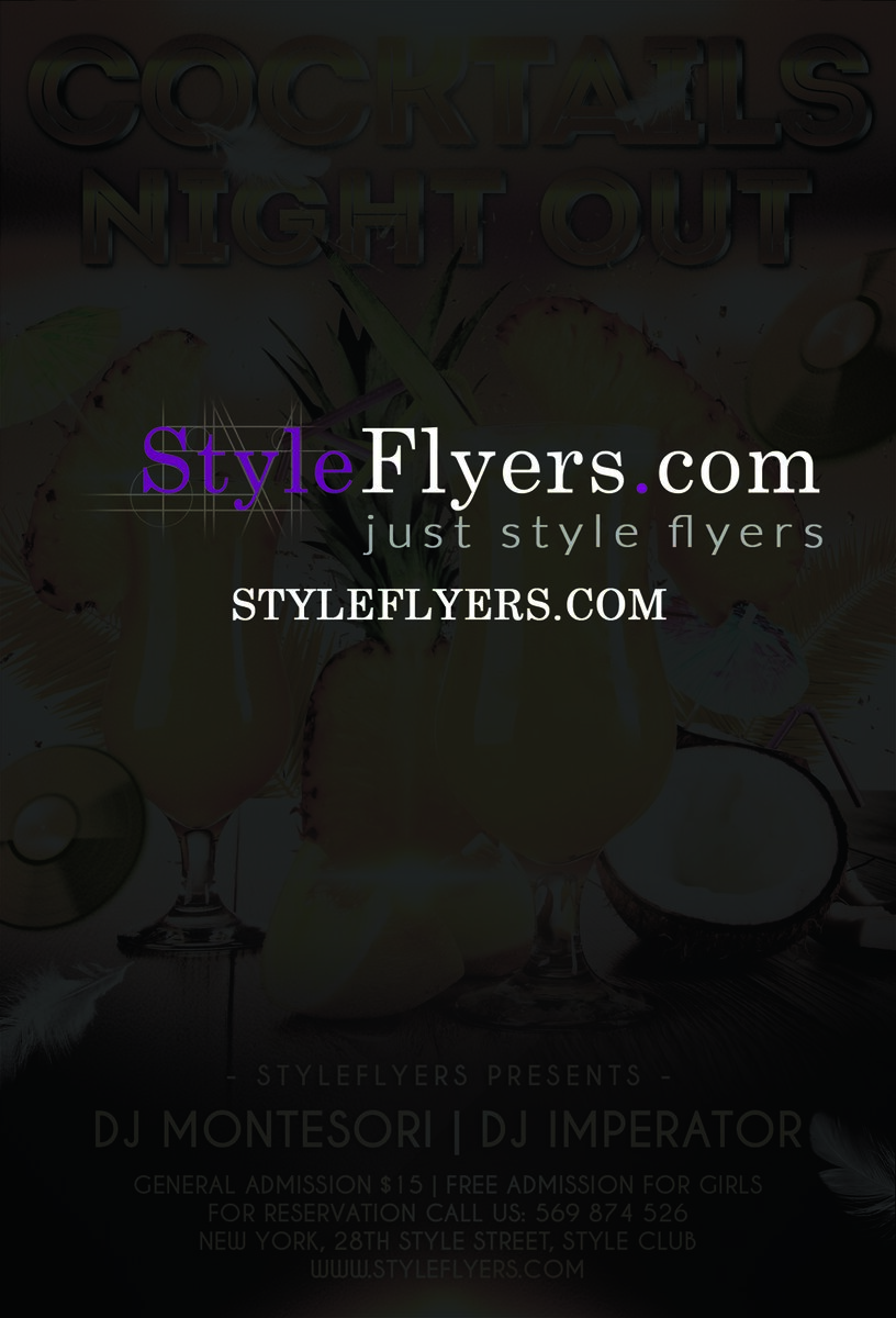 Cocktails night out Cocktails night out PSD Flyer Template
