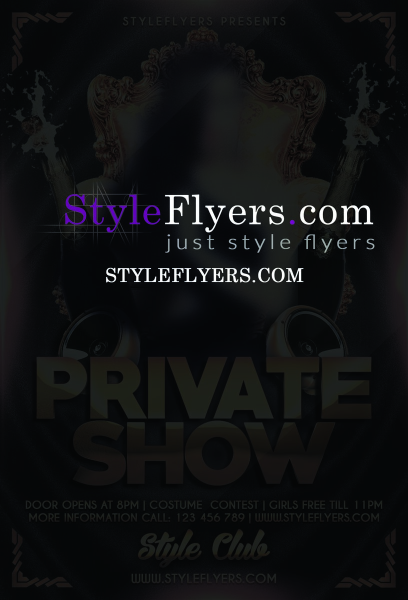 private show PSD Flyer Template