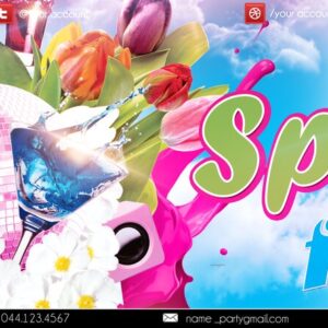 spring fest PSD Flyer Template