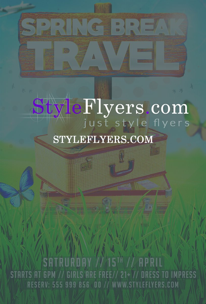 spring brake travel PSD Flyer Template