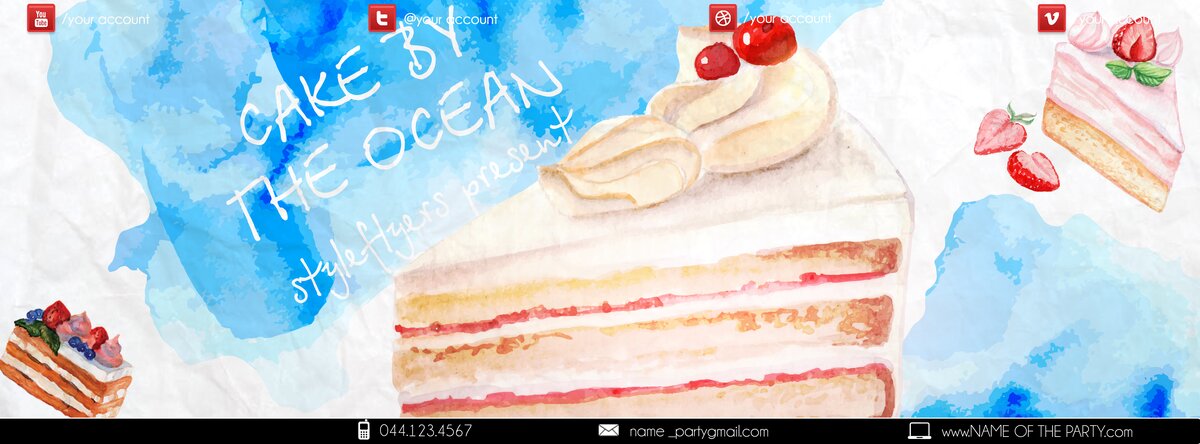 Cake By The Ocean PSD Flyer Template