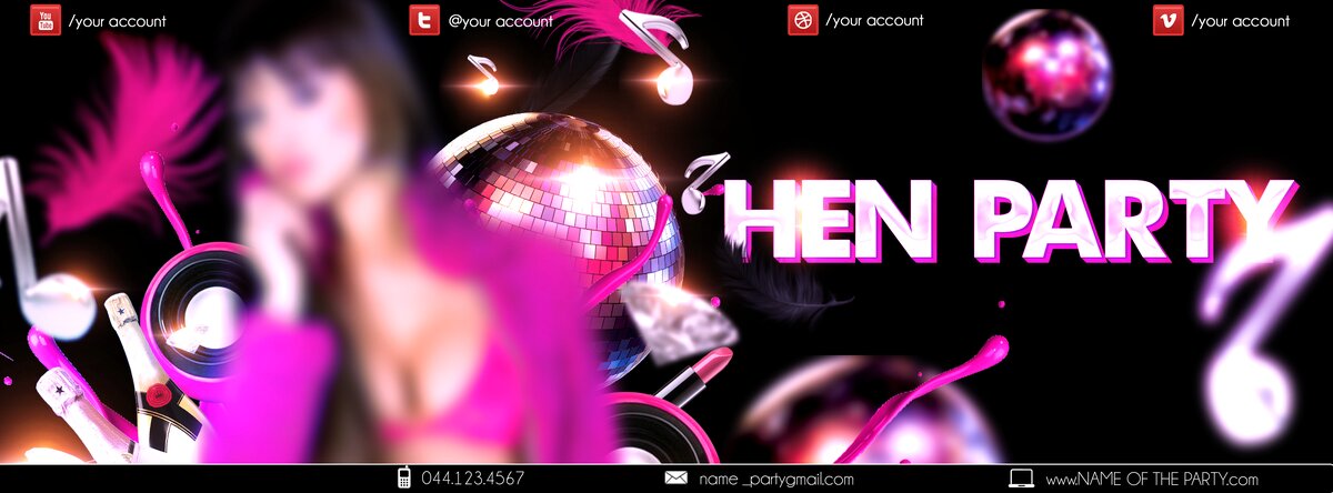 hen party PSD Flyer Template