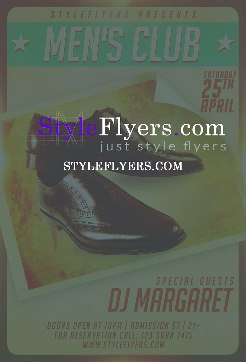 mens club PSD Flyer Template