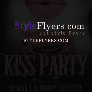 kiss party PSD Flyer Template