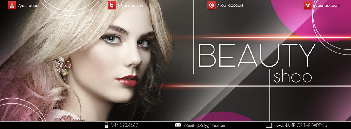 beauty shop PSD Flyer Template