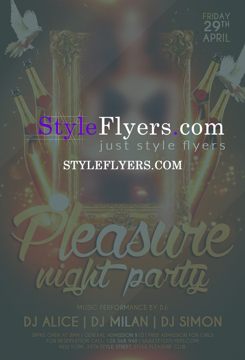 pleasure night party PSD Flyer Template