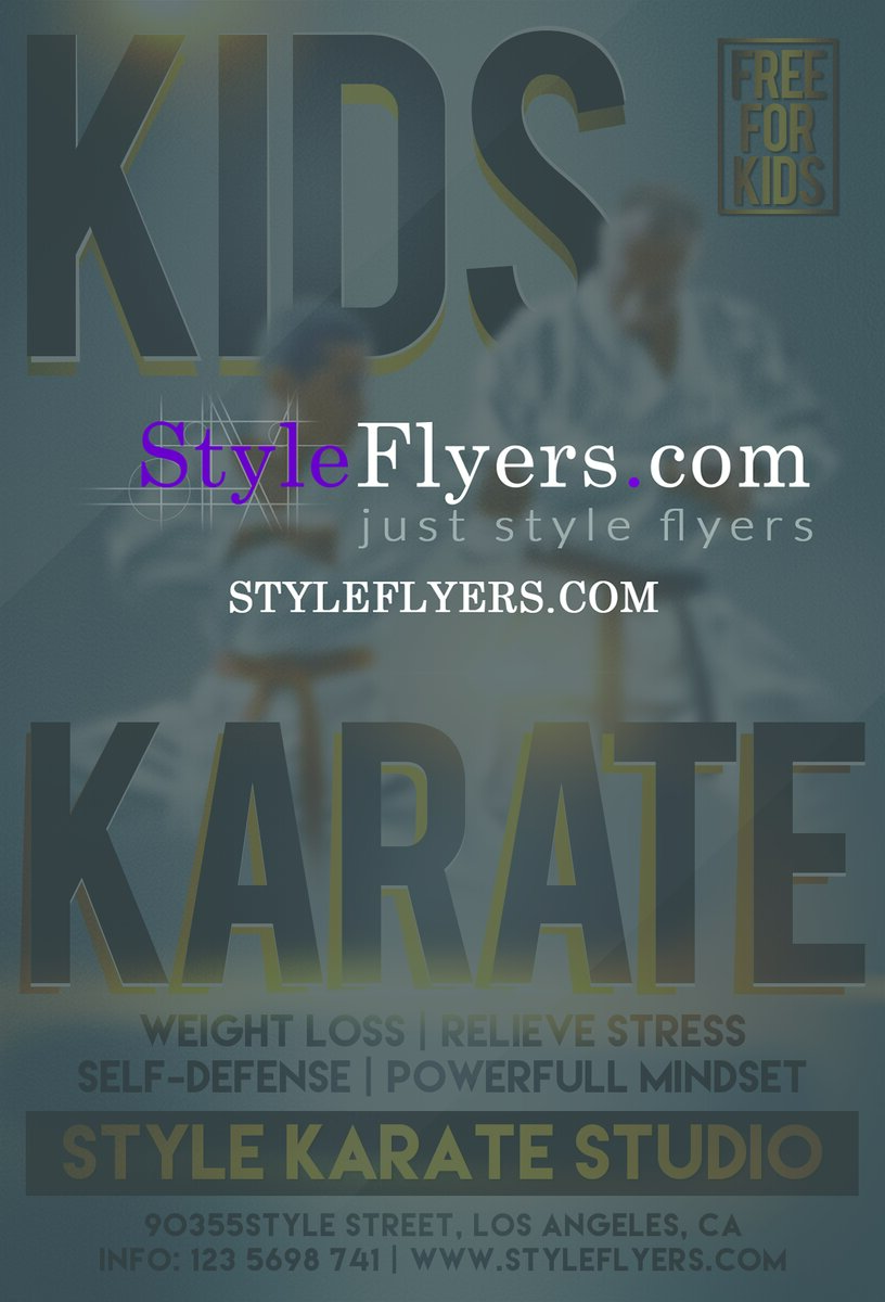 karate PSD Flyer Template